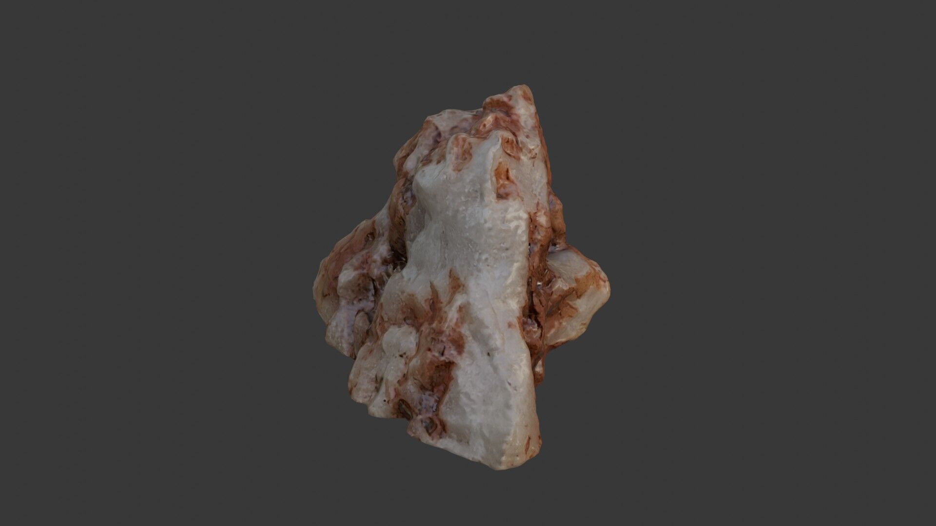 Wet Clay Rock - 3D Scanned Model Low-poly 3D model_1