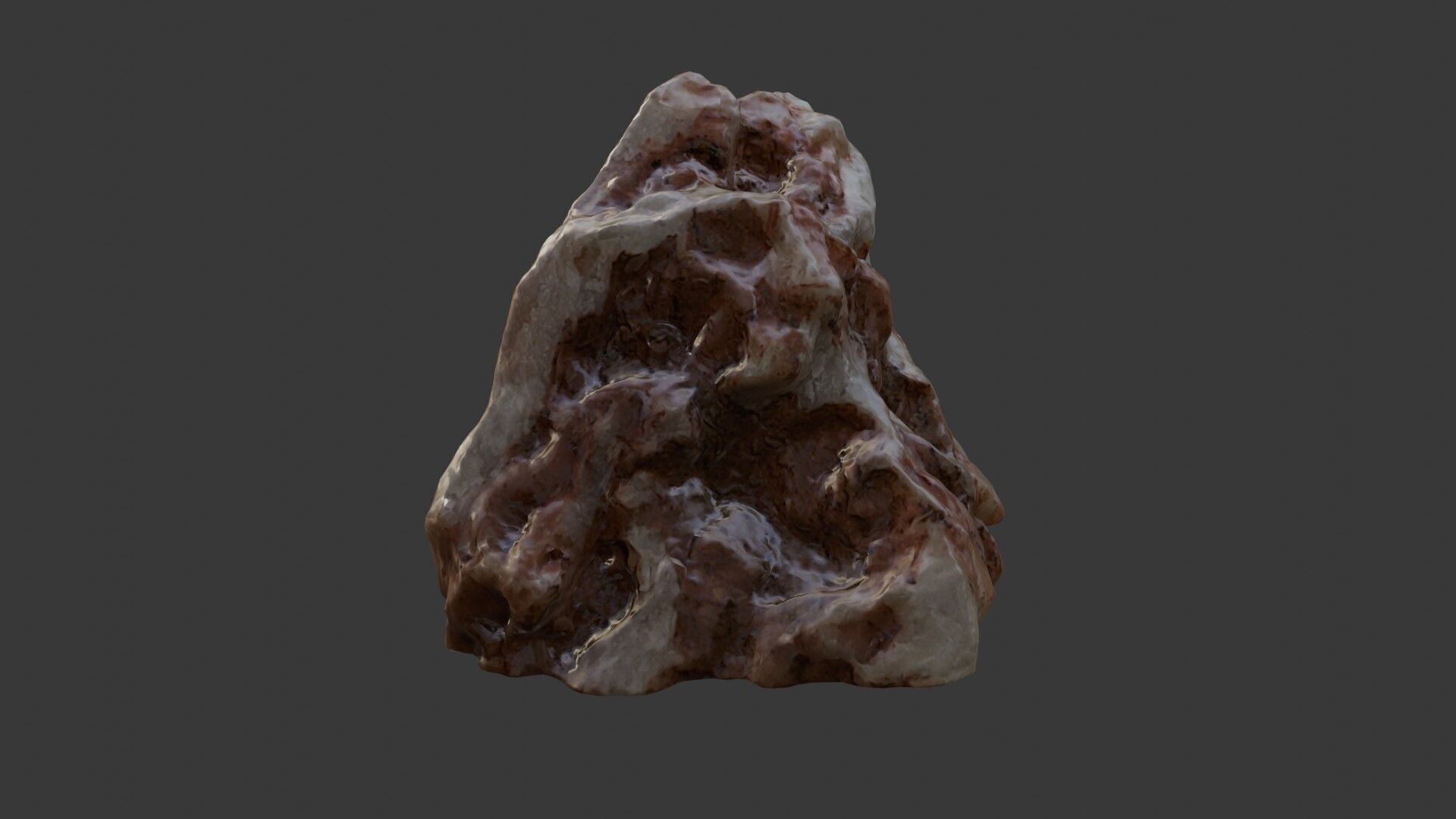 Wet Clay Rock - 3D Scanned Model Low-poly 3D model_5