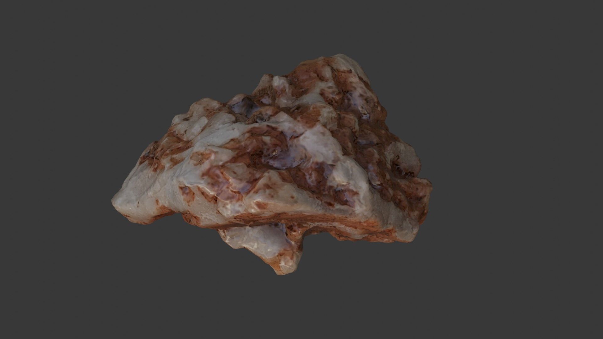 Wet Clay Rock - 3D Scanned Model Low-poly 3D model_7