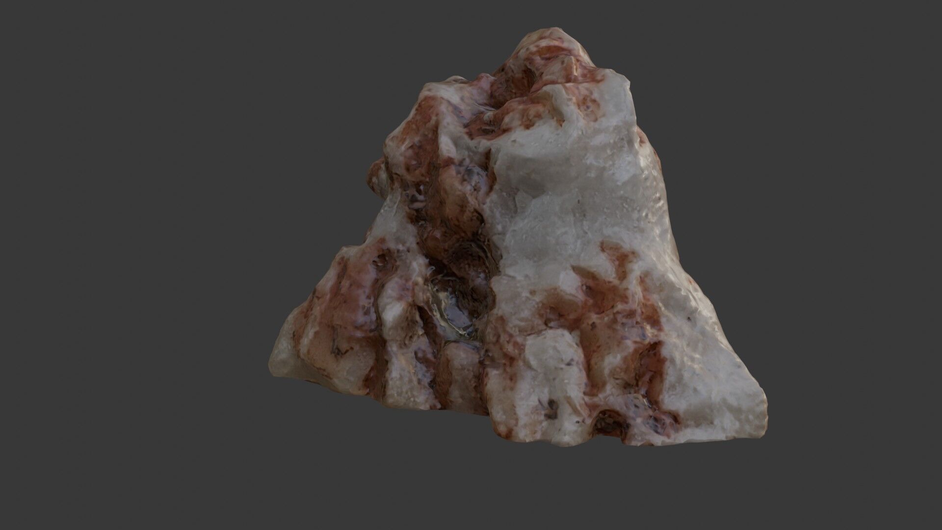 Wet Clay Rock - 3D Scanned Model Low-poly 3D model_3