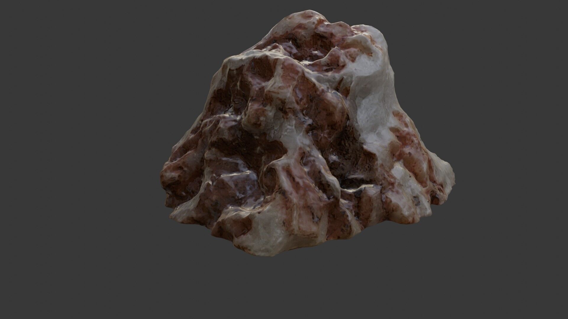 Wet Clay Rock - 3D Scanned Model Low-poly 3D model_4
