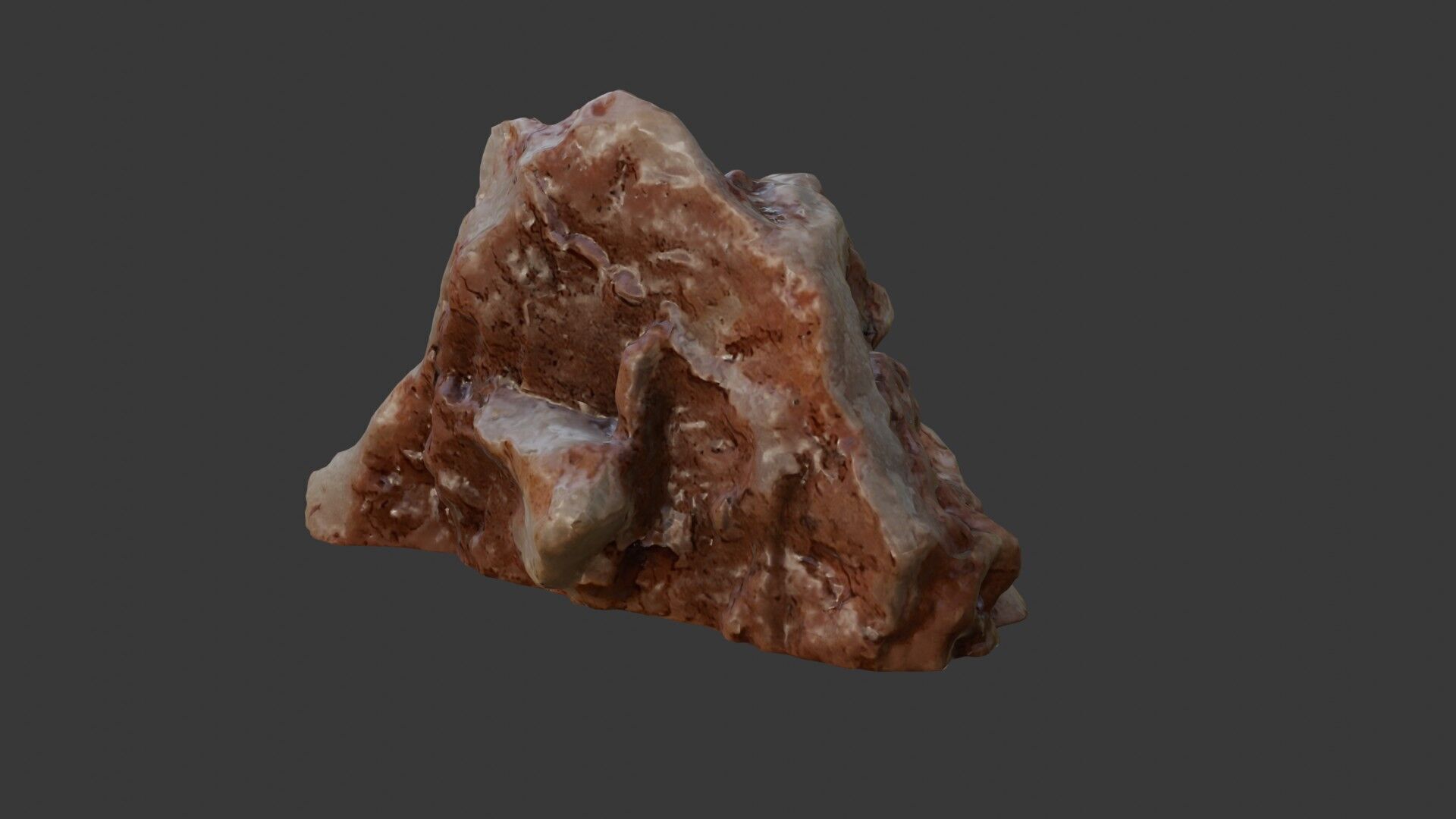 Wet Clay Rock - 3D Scanned Model Low-poly 3D model_6