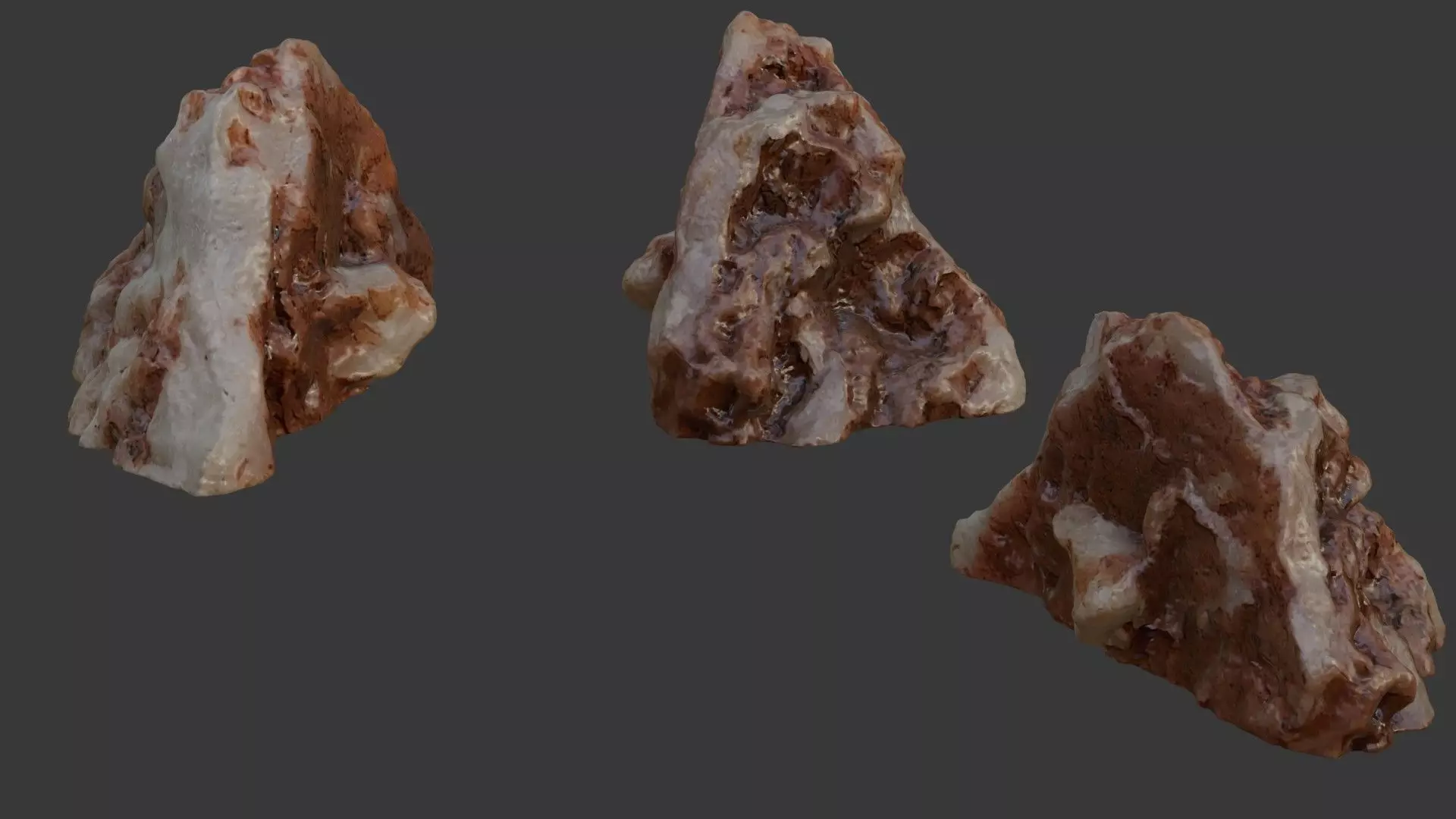 Wet Clay Rock - 3D Scanned Model Low-poly 3D model_0