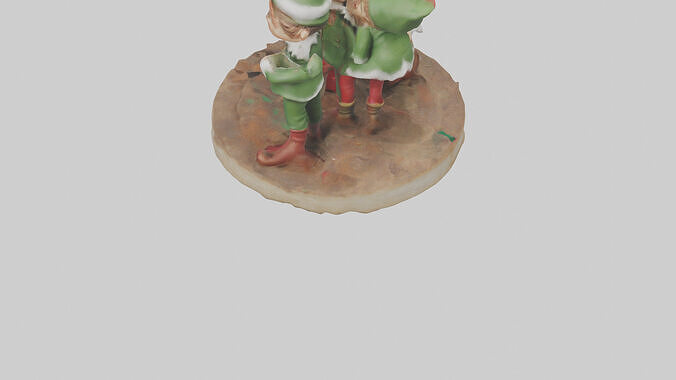 Christmas Elf Figurines model 3D model 4