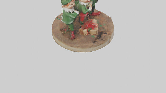 Christmas Elf Figurines model 3D model 7