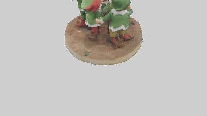 Christmas Elf Figurines model 3D model 5