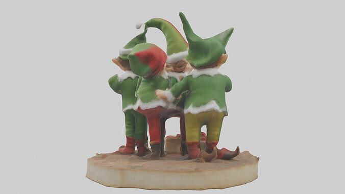 Christmas Elf Figurines model 3D model 3