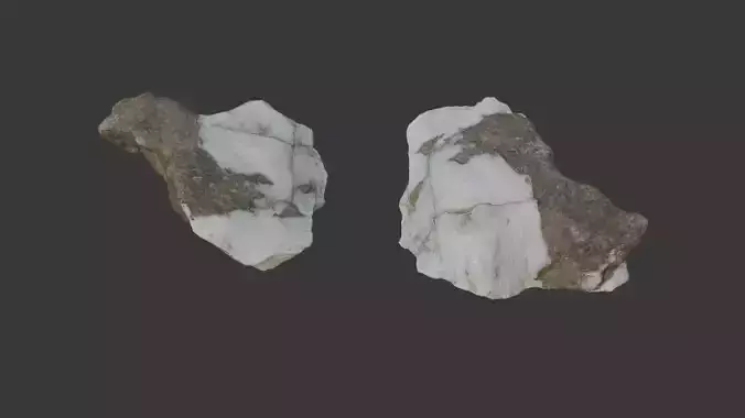 Quartz Rock - 3D Scanned Model Low-poly 3D model