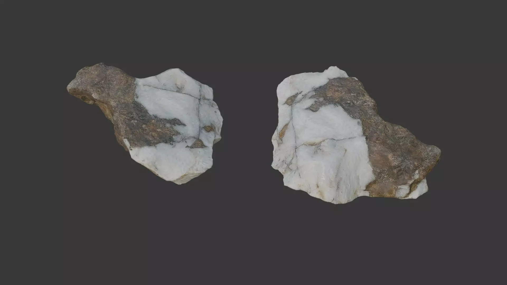 Quartz Rock - 3D Scanned Model Low-poly 3D model_0
