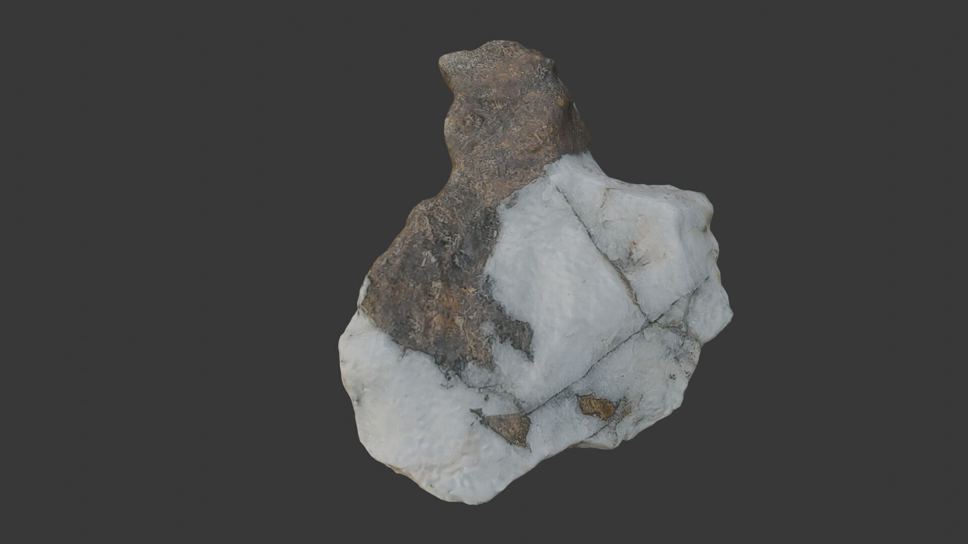 Quartz Rock - 3D Scanned Model Low-poly 3D model_7