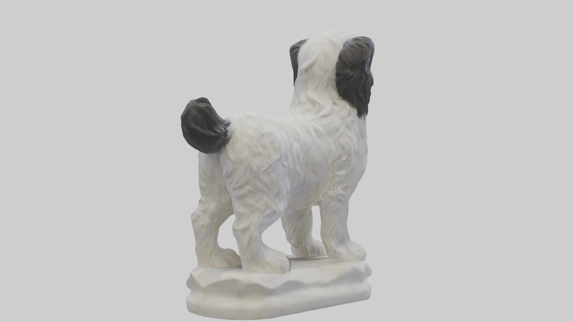 Tibetan Terrier statue model 3D model_1
