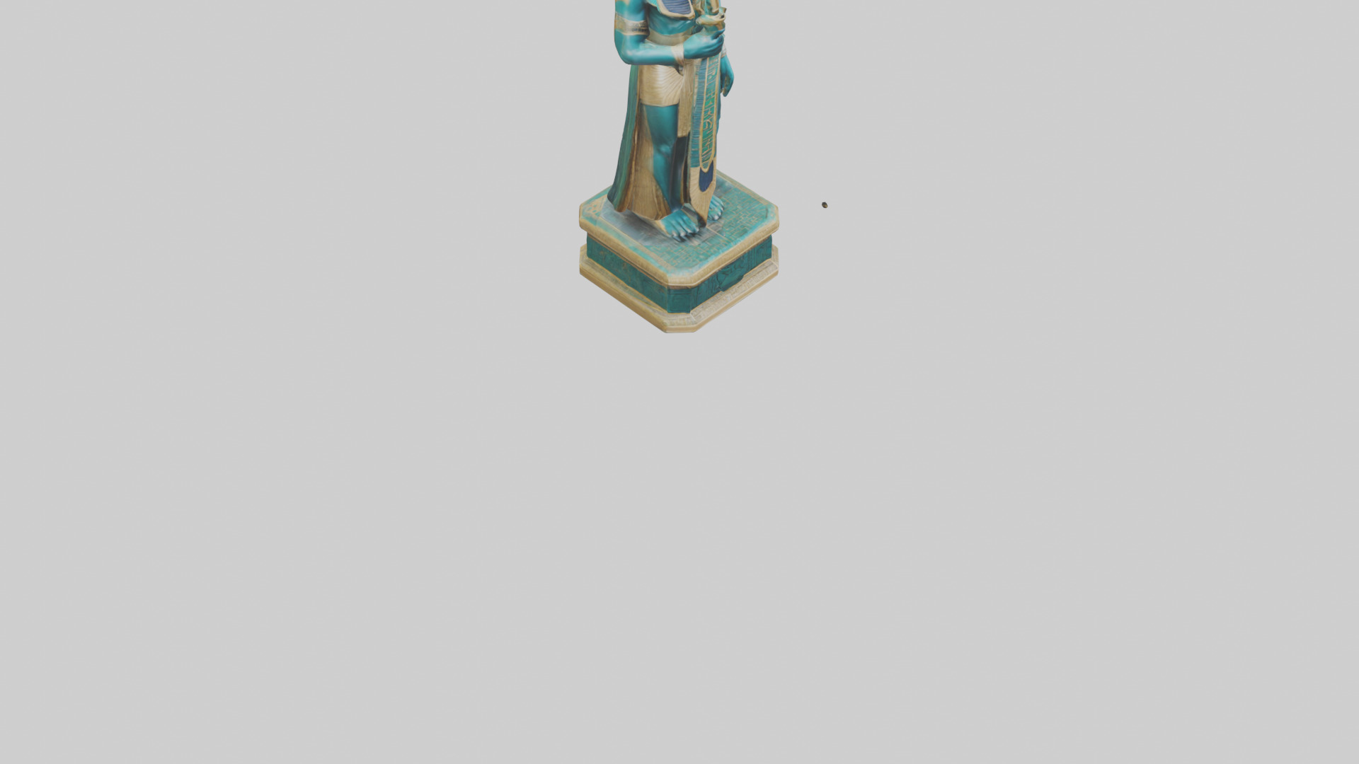 Thoth statue model Low-poly 3D model_8