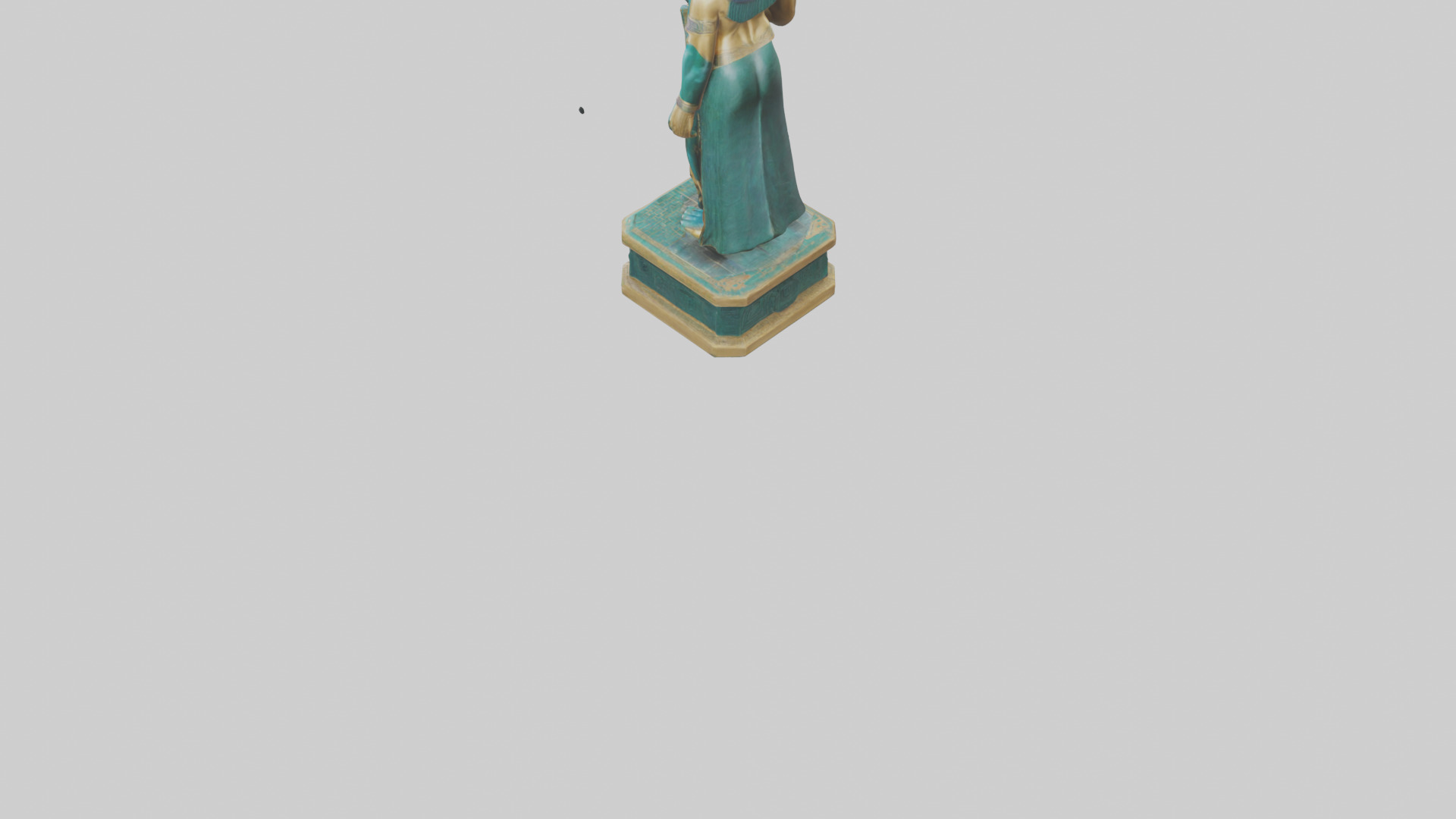 Thoth statue model Low-poly 3D model_5