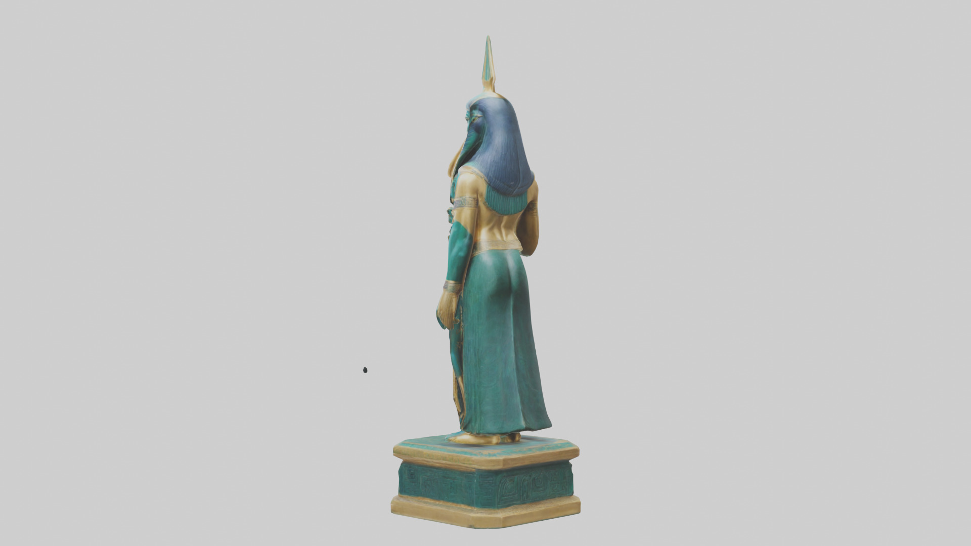 Thoth statue model Low-poly 3D model_3