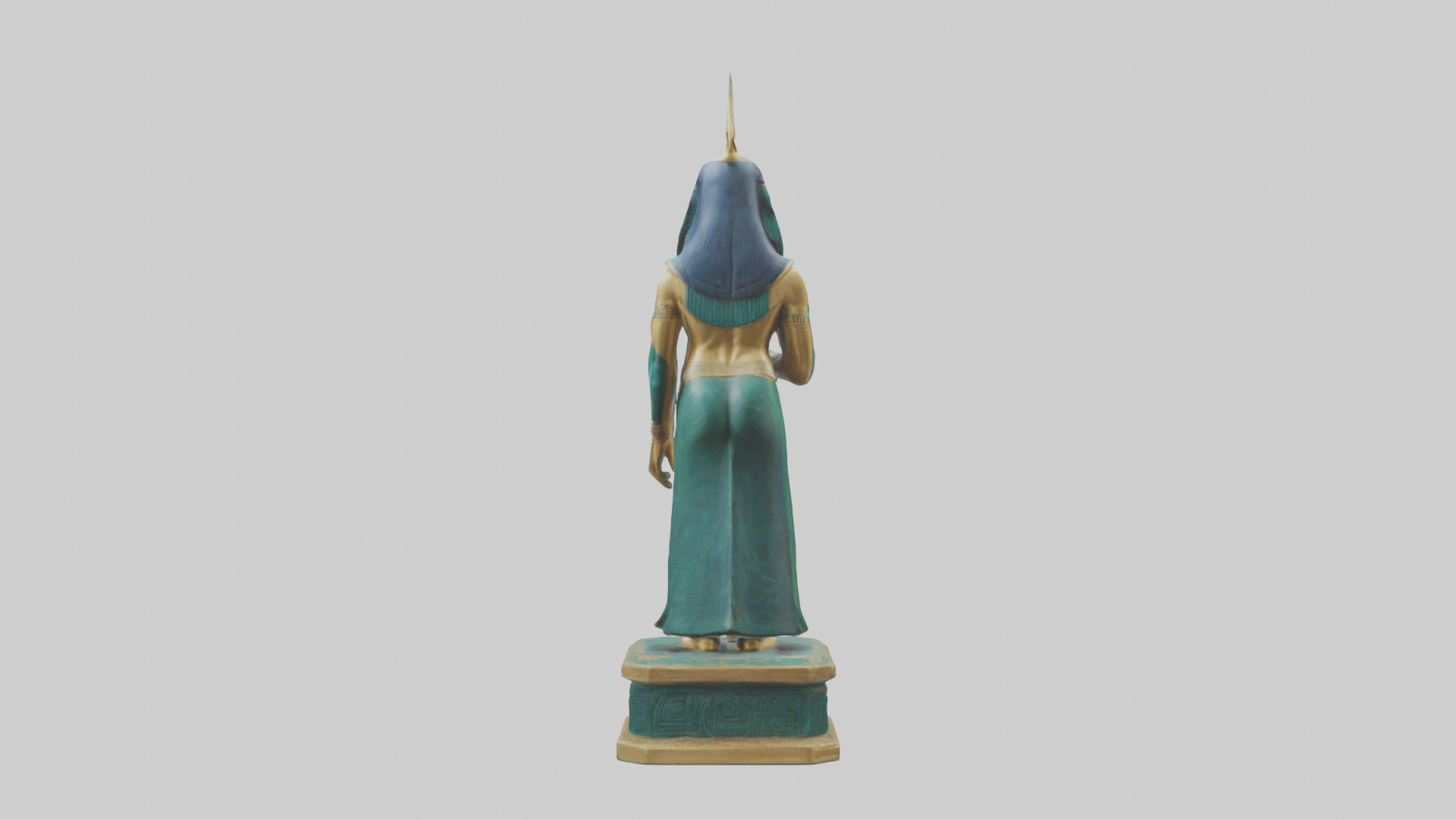 Thoth statue model Low-poly 3D model_2