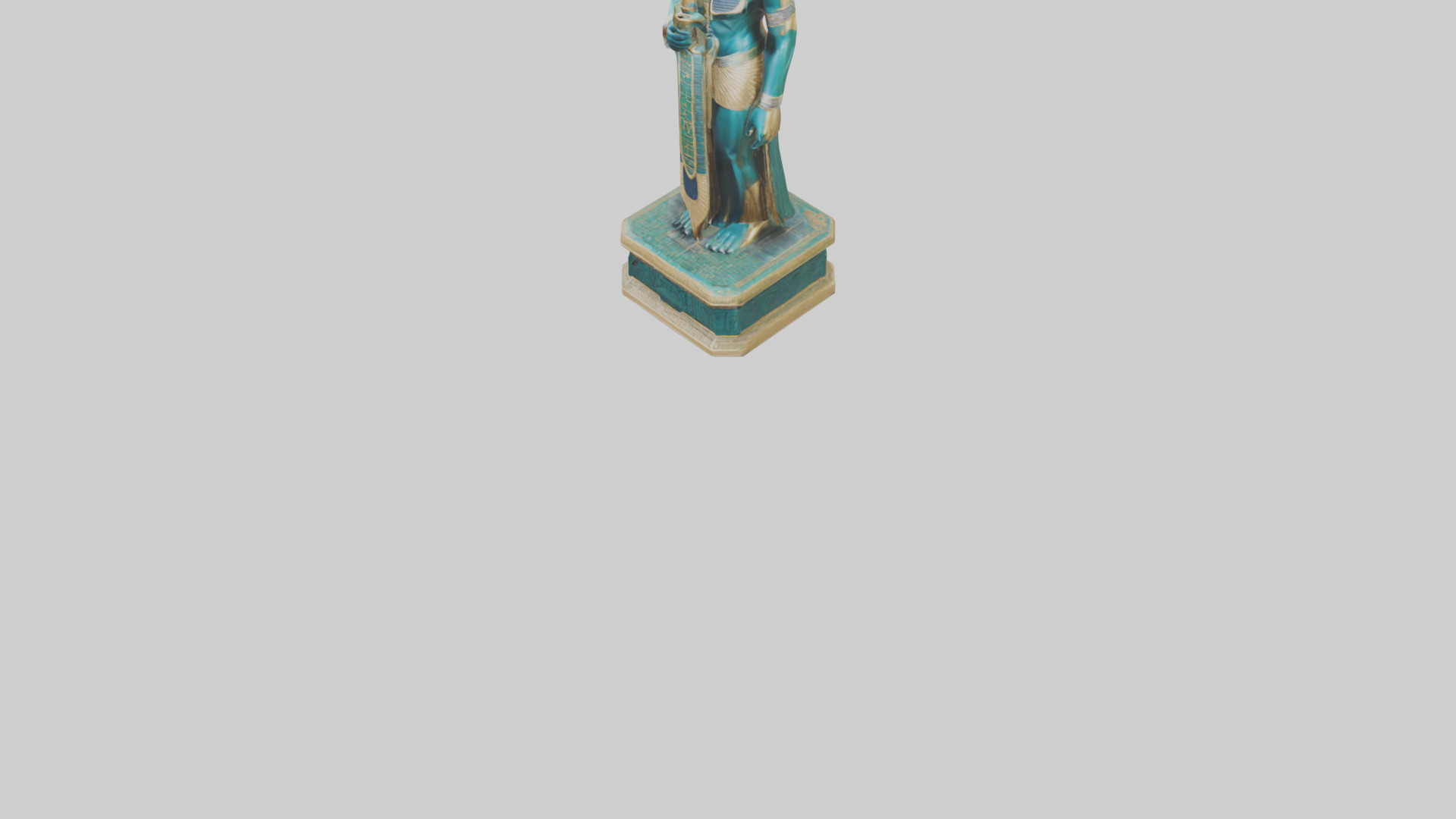 Thoth statue model Low-poly 3D model_7