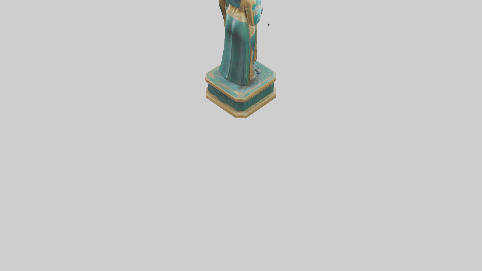Thoth statue model Low-poly 3D model_6