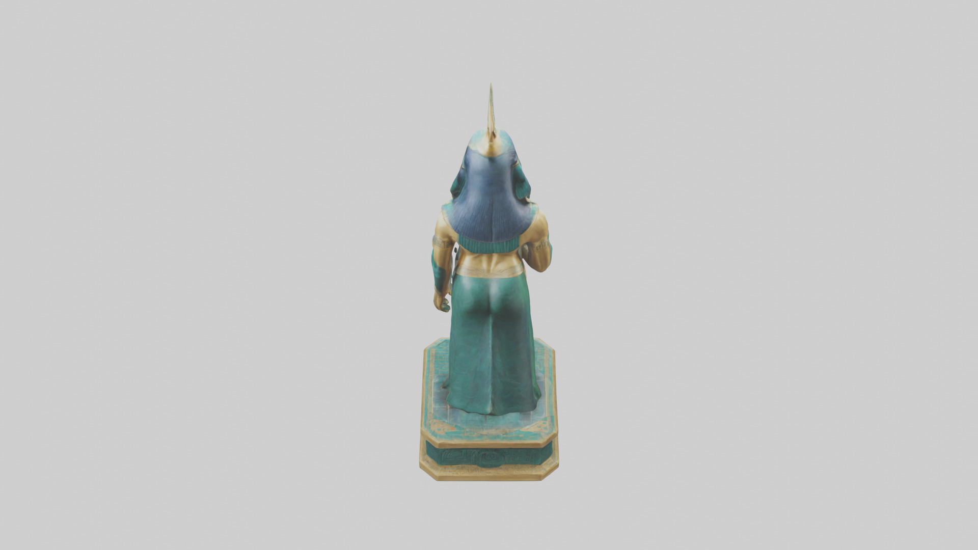 Thoth statue model Low-poly 3D model_15
