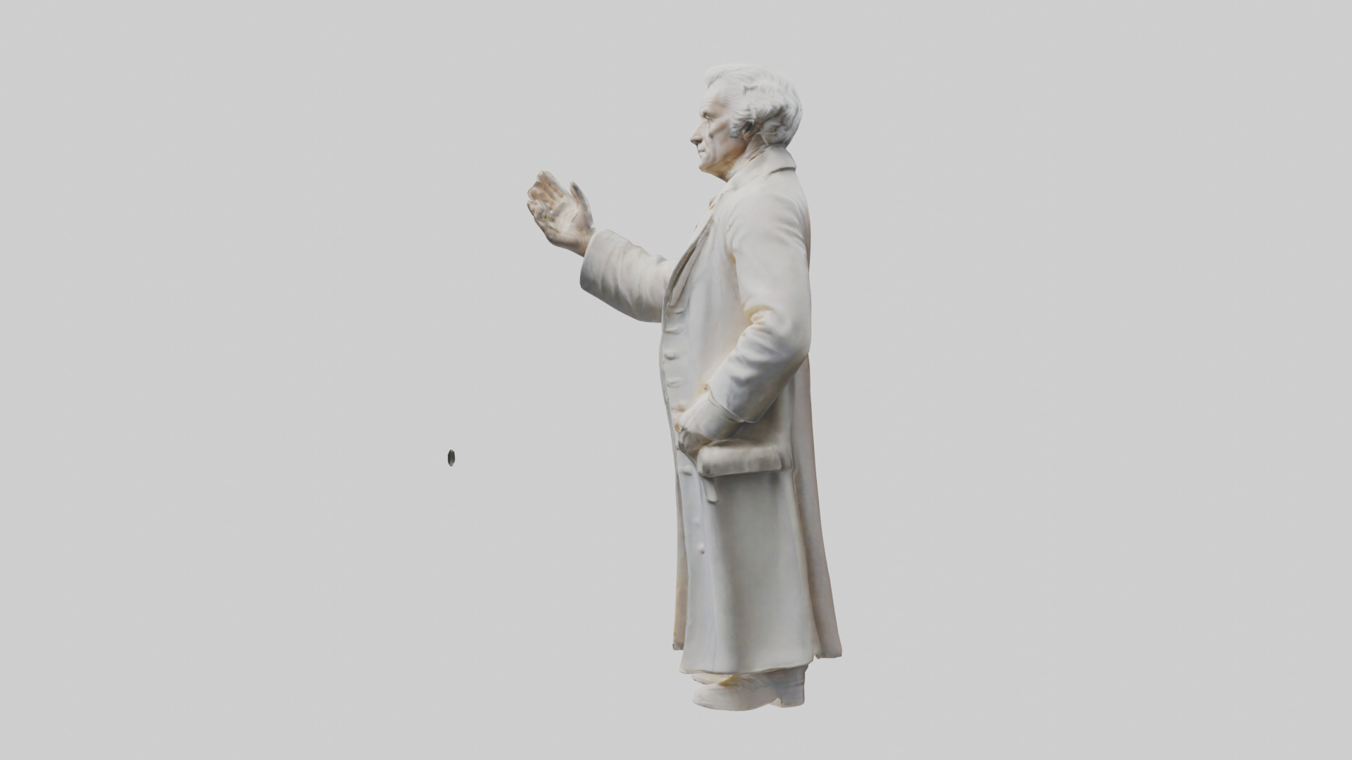 Thomas Jefferson statue model Low-poly 3D model_12
