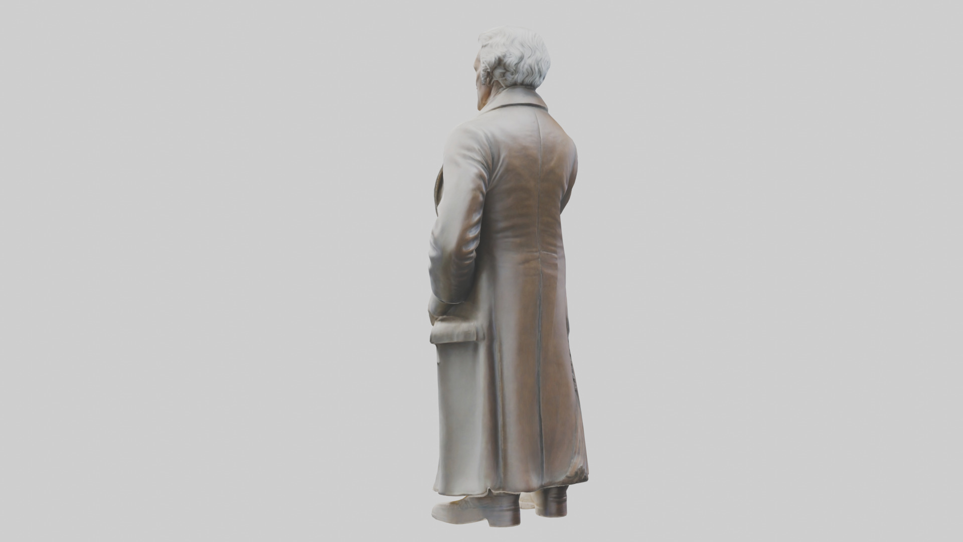 Thomas Jefferson statue model Low-poly 3D model_1