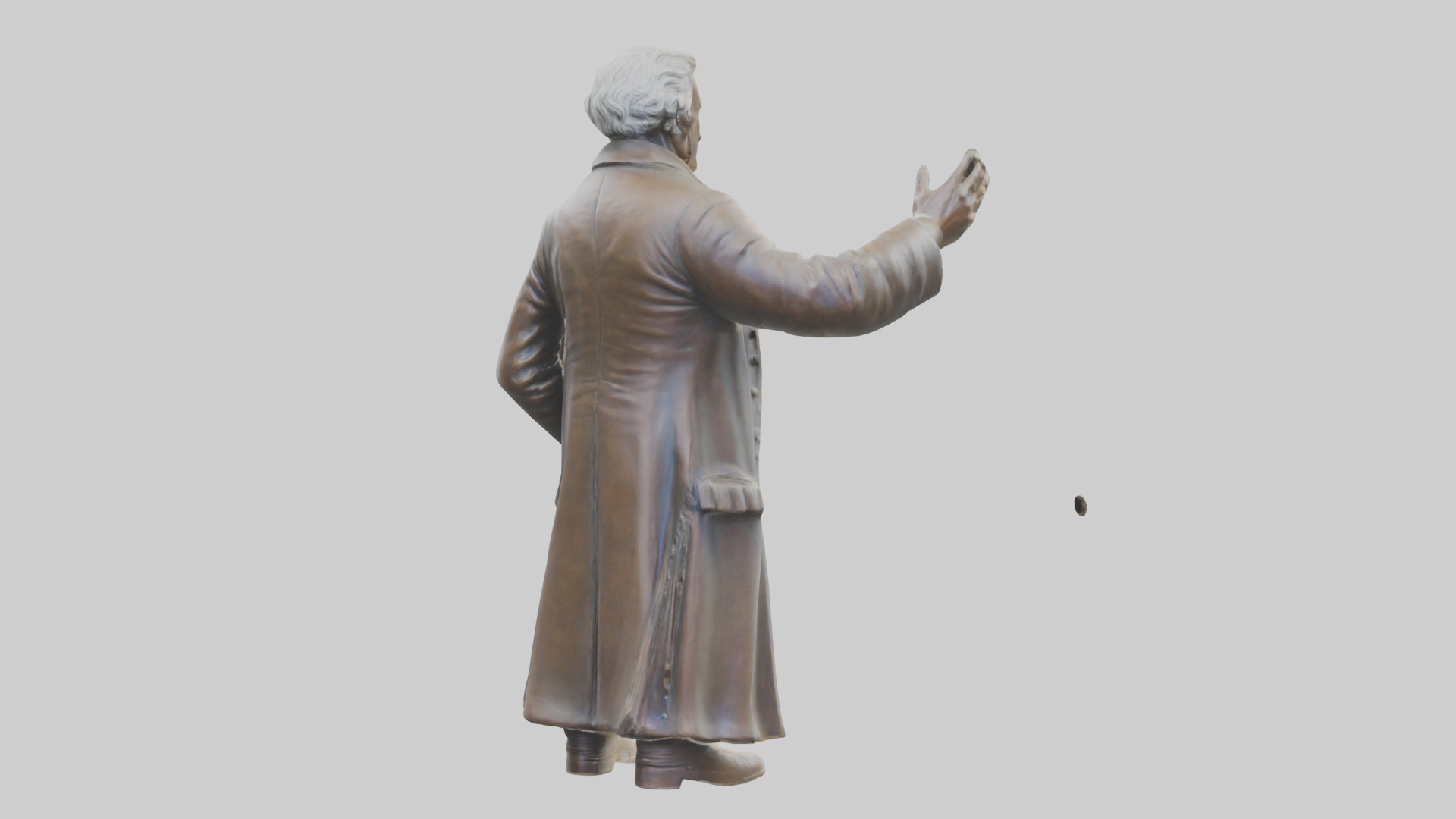 Thomas Jefferson statue model Low-poly 3D model_2
