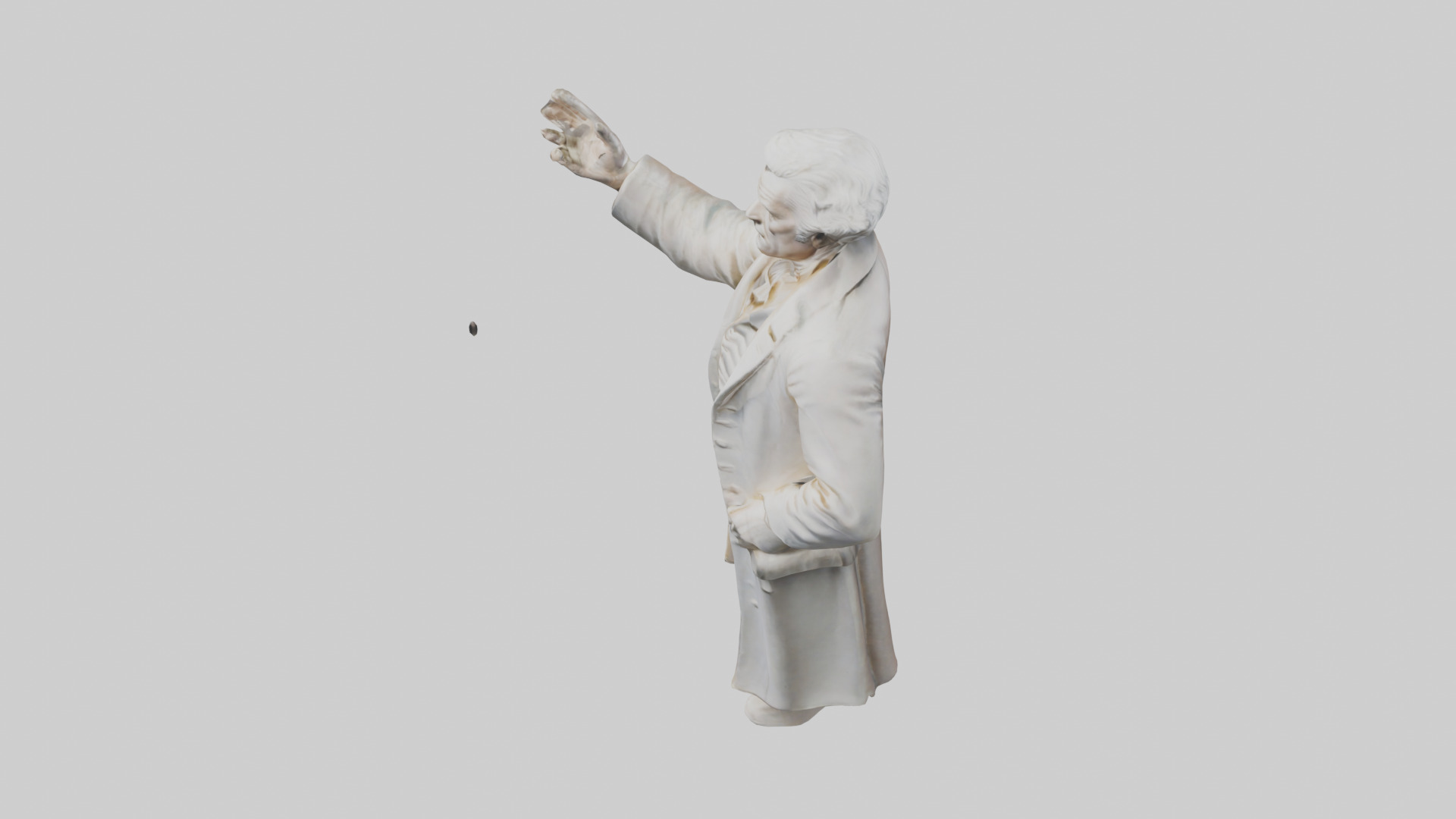 Thomas Jefferson statue model Low-poly 3D model_17