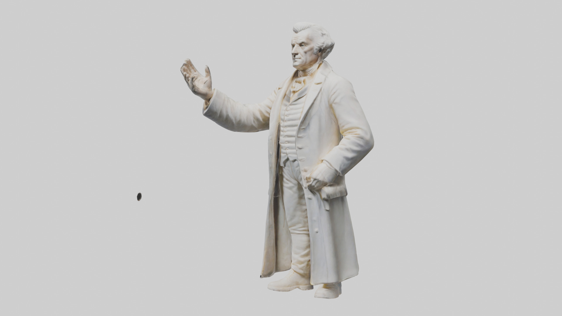 Thomas Jefferson statue model Low-poly 3D model_8