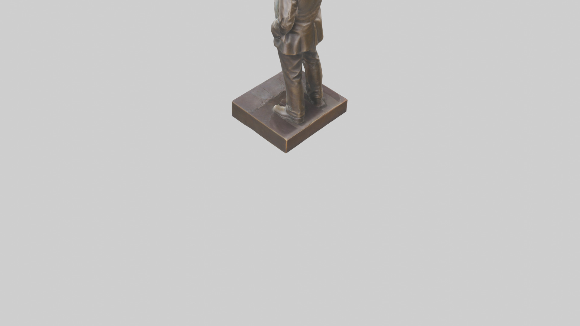 Thomas Edison statue model Low-poly 3D model_5