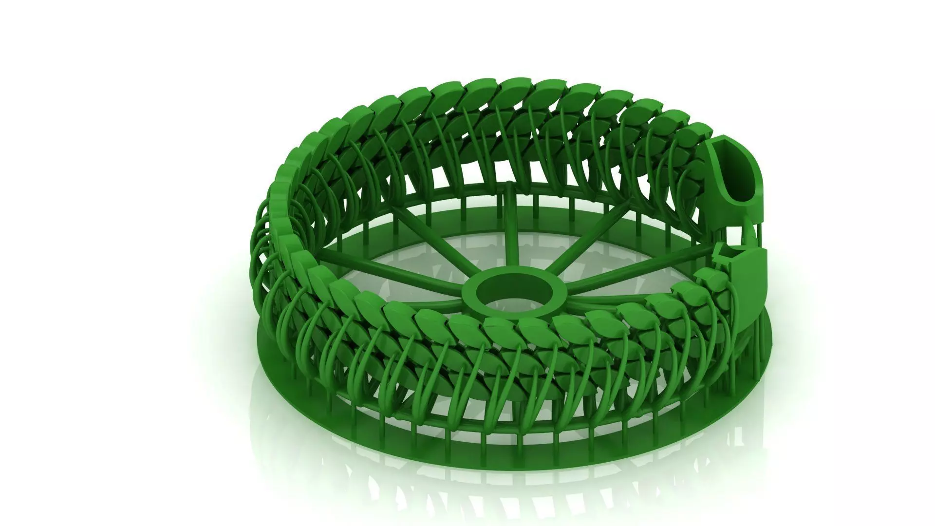 13 MM SPIRAL 3 LINE PEARL CUBAN BRACELET OR CHAIN OR NECKLACE 3D print model_0