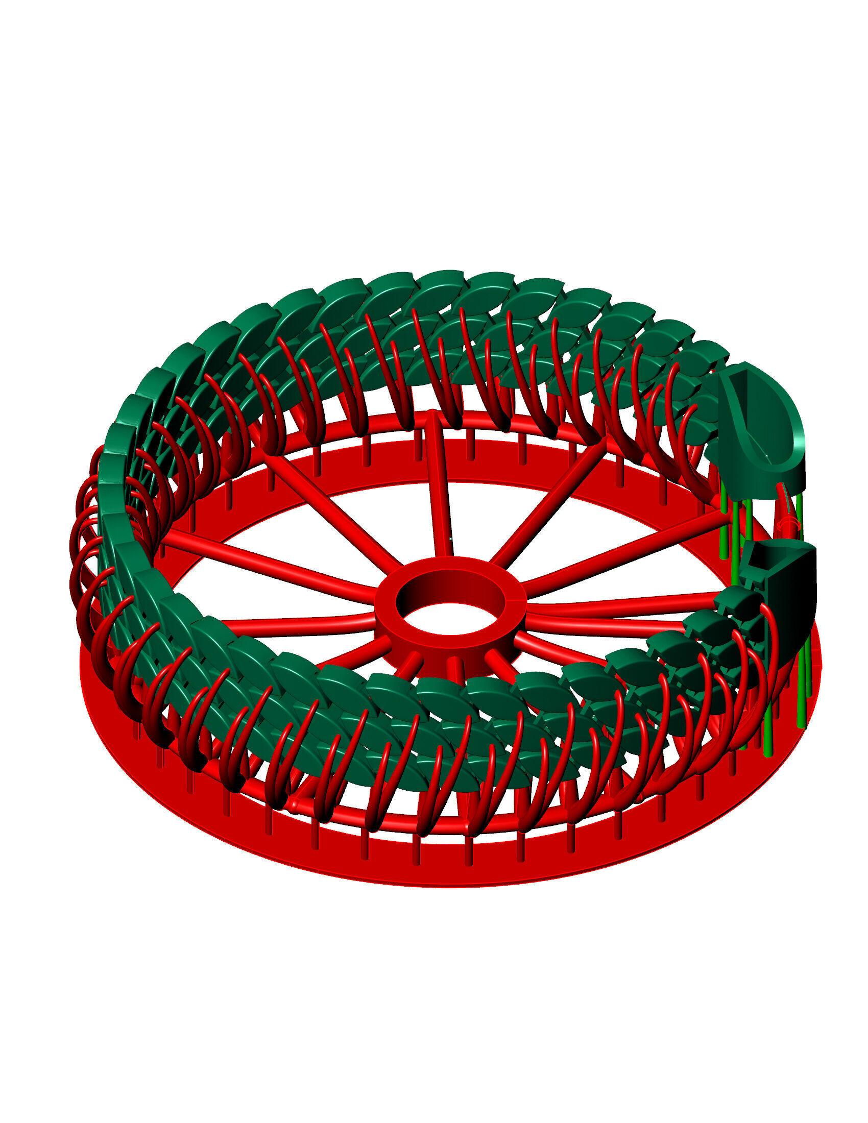 13 MM SPIRAL 3 LINE PEARL CUBAN BRACELET OR CHAIN OR NECKLACE 3D print model_1