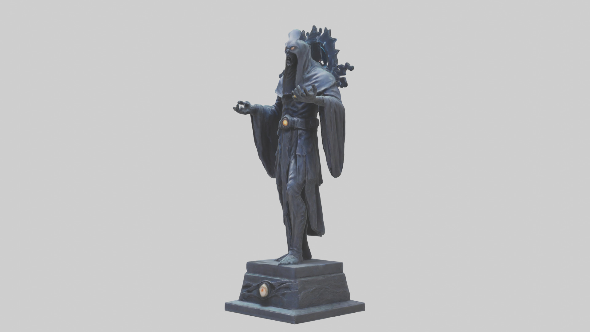 The Watcher statue model Low-poly 3D model_10