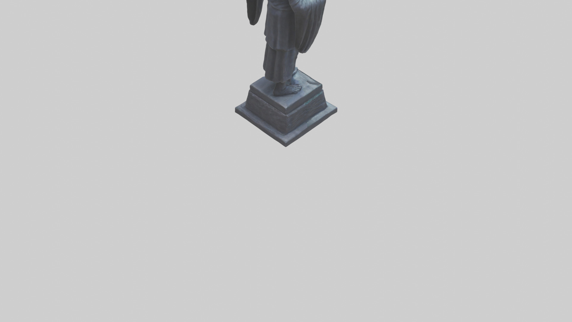 The Watcher statue model Low-poly 3D model_5