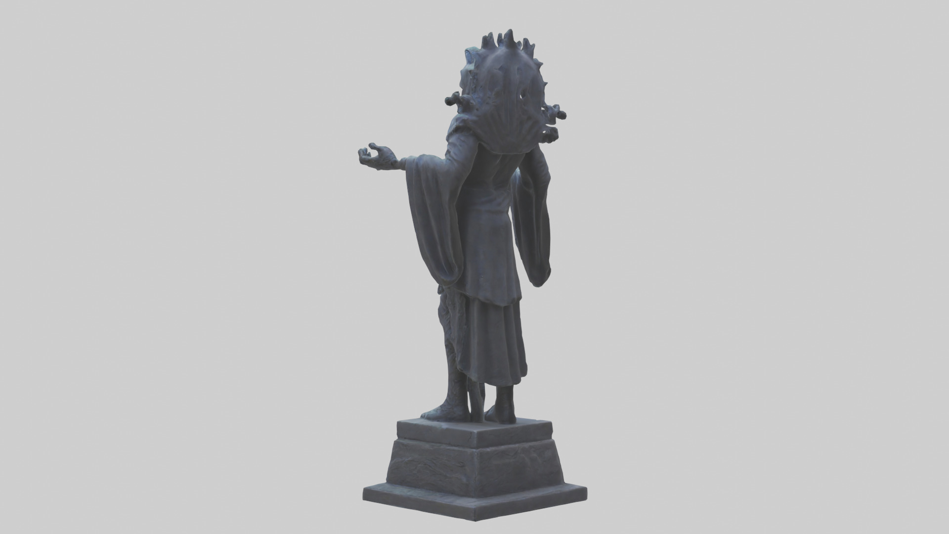 The Watcher statue model Low-poly 3D model_2