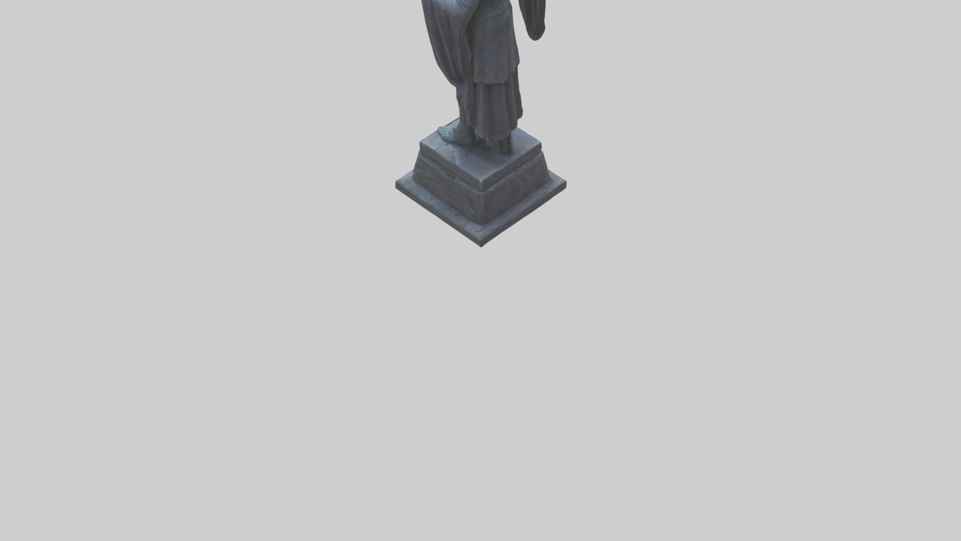 The Watcher statue model Low-poly 3D model_4