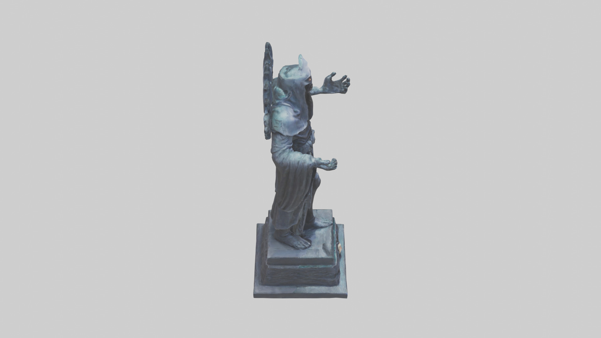 The Watcher statue model Low-poly 3D model_18