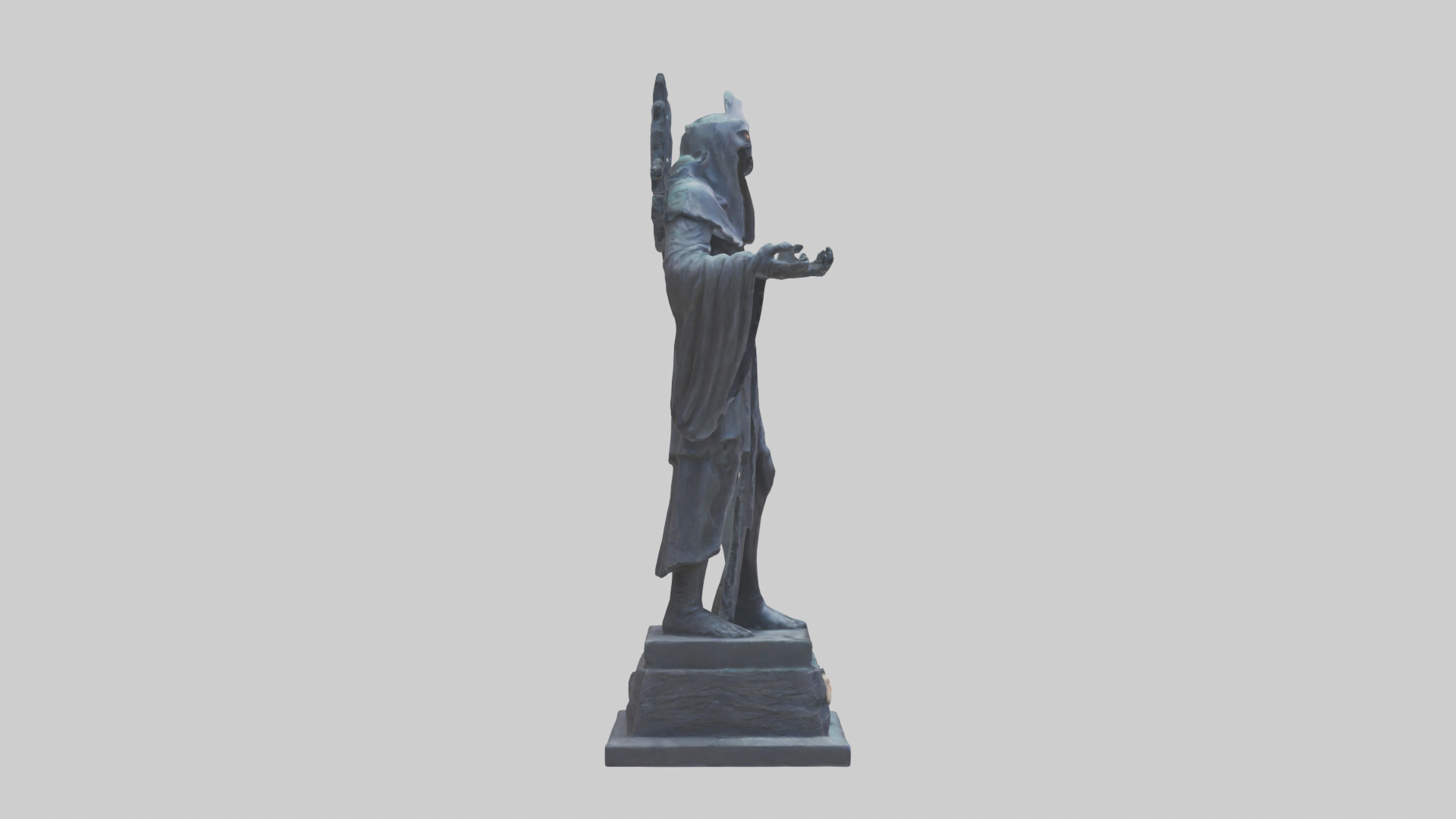 The Watcher statue model Low-poly 3D model_13
