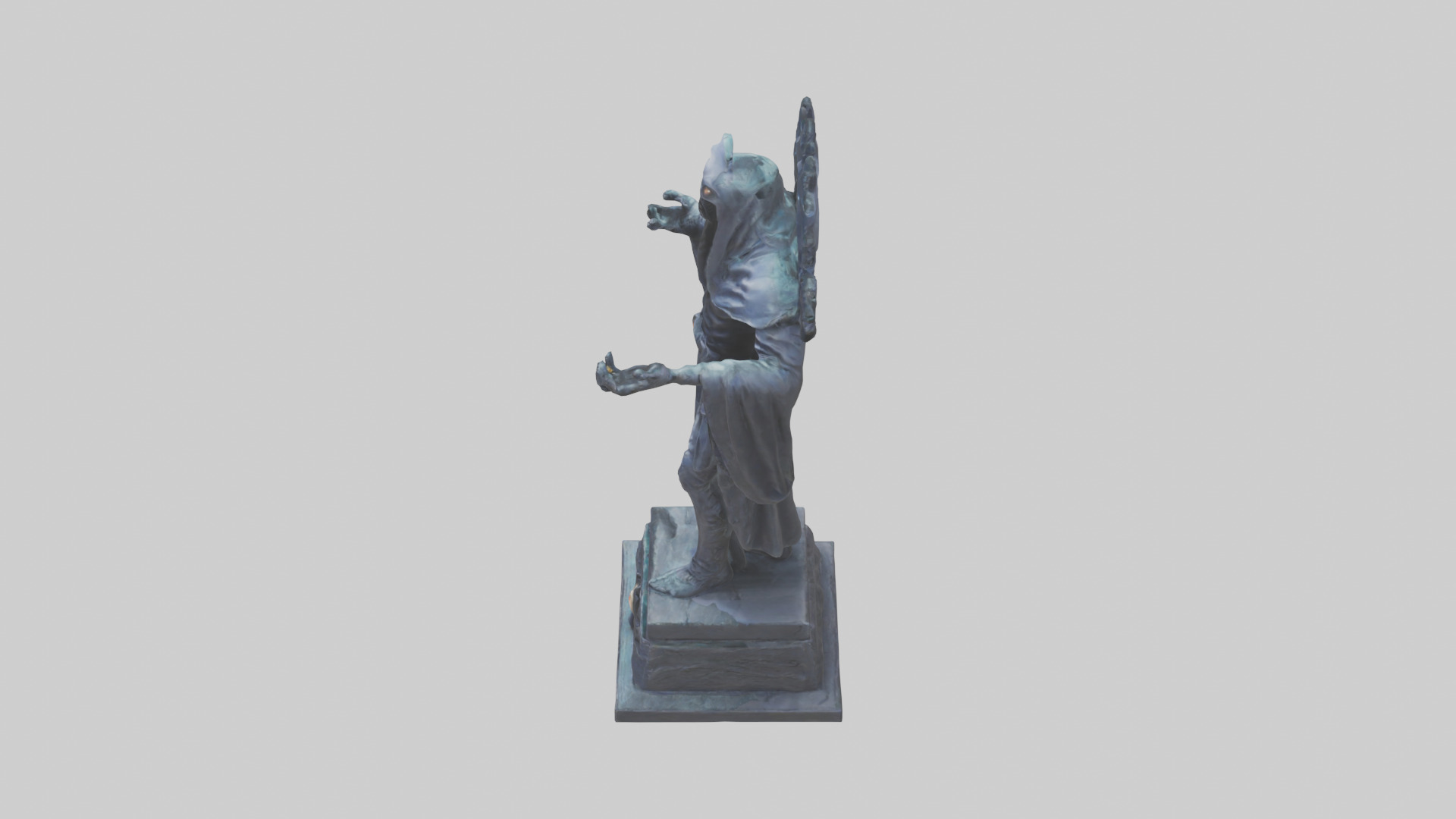 The Watcher statue model Low-poly 3D model_17