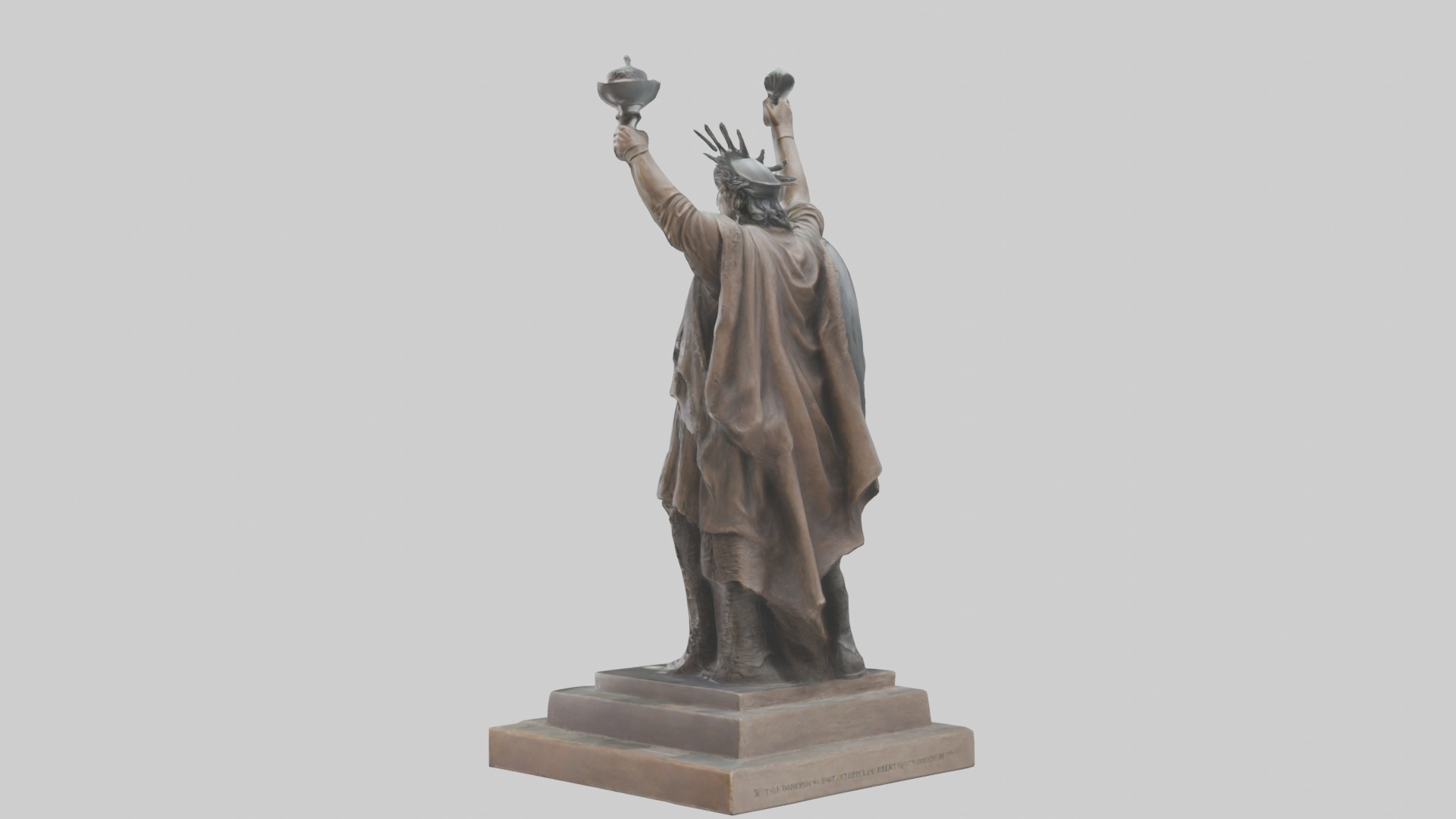 The Warriors of Liberty statue model Low-poly 3D model_1