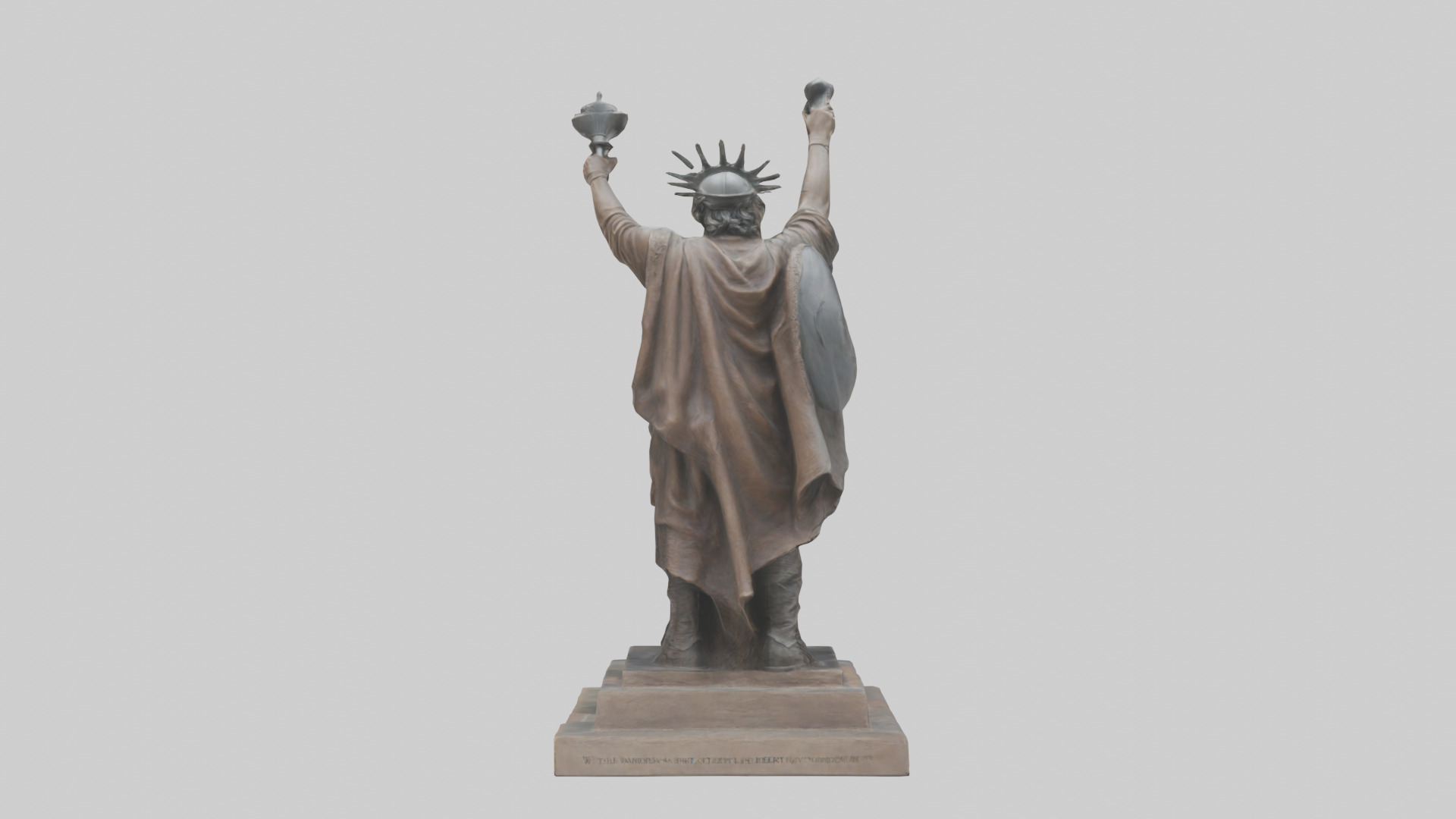 The Warriors of Liberty statue model Low-poly 3D model_2