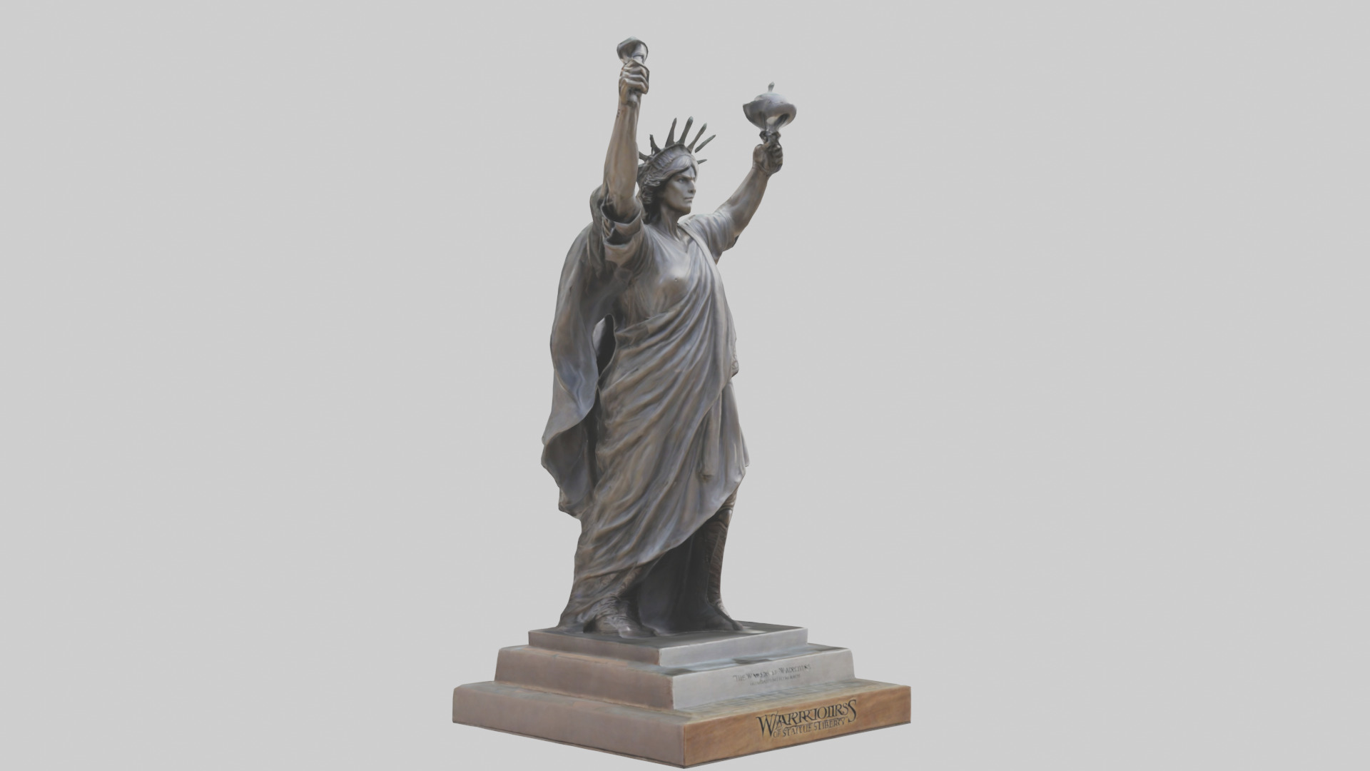 The Warriors of Liberty statue model Low-poly 3D model_11