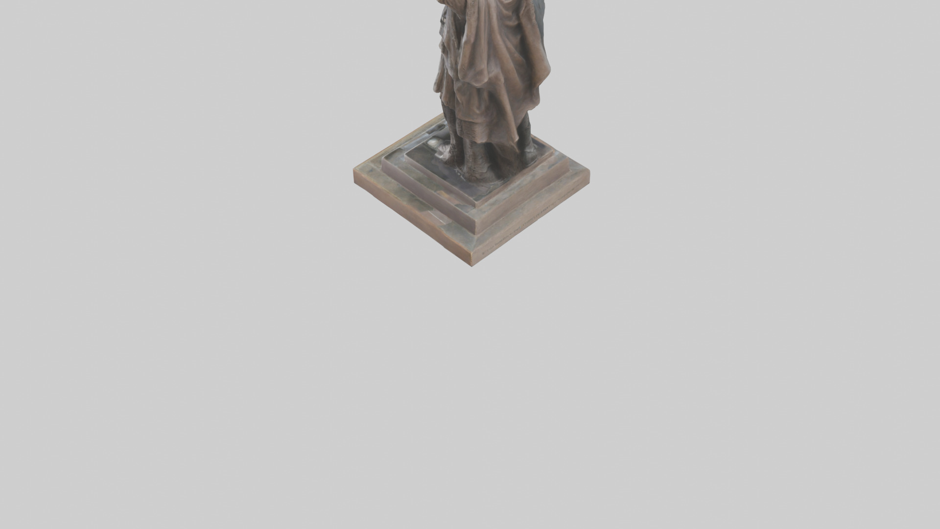 The Warriors of Liberty statue model Low-poly 3D model_4