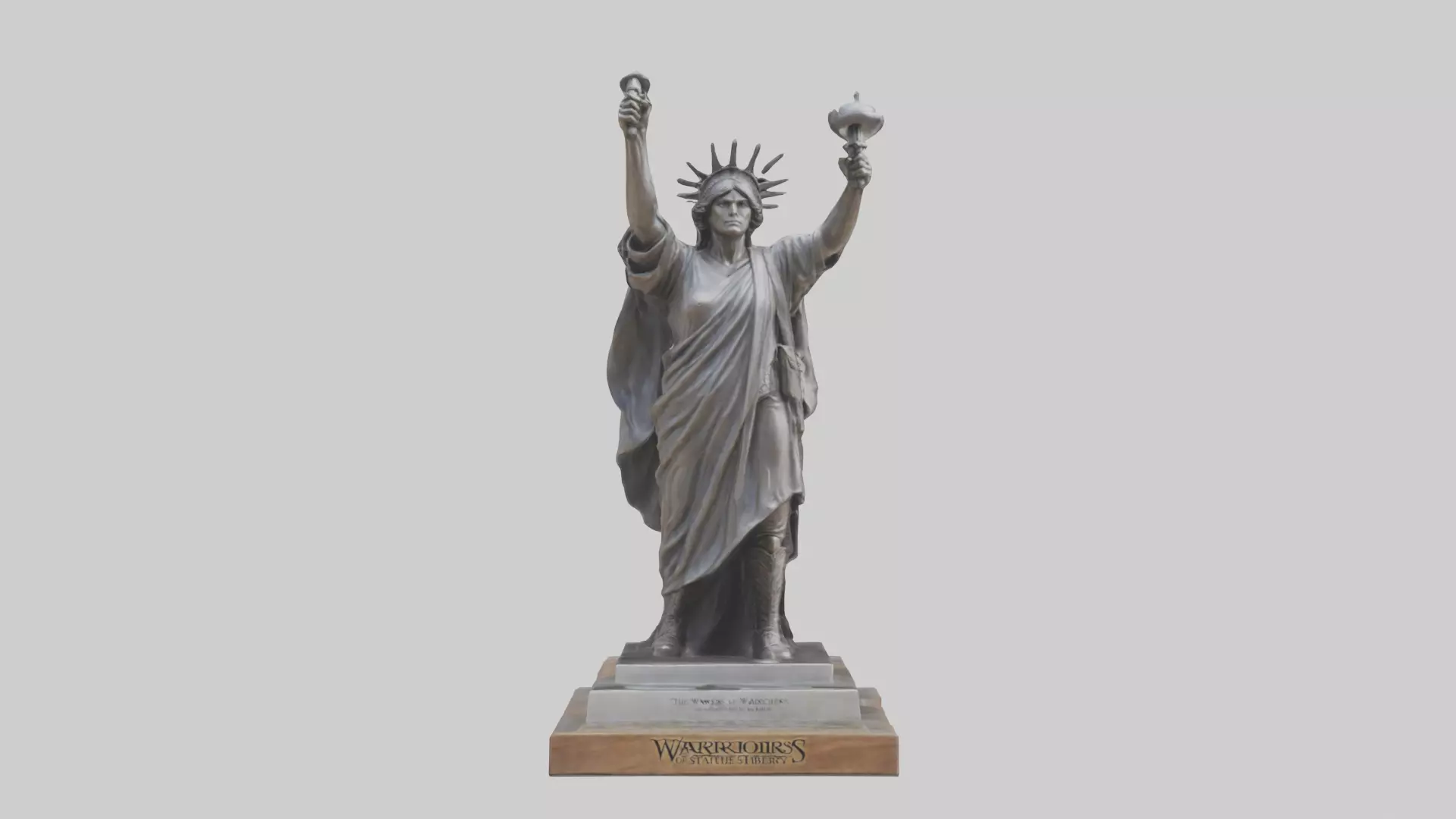 The Warriors of Liberty statue model Low-poly 3D model_0