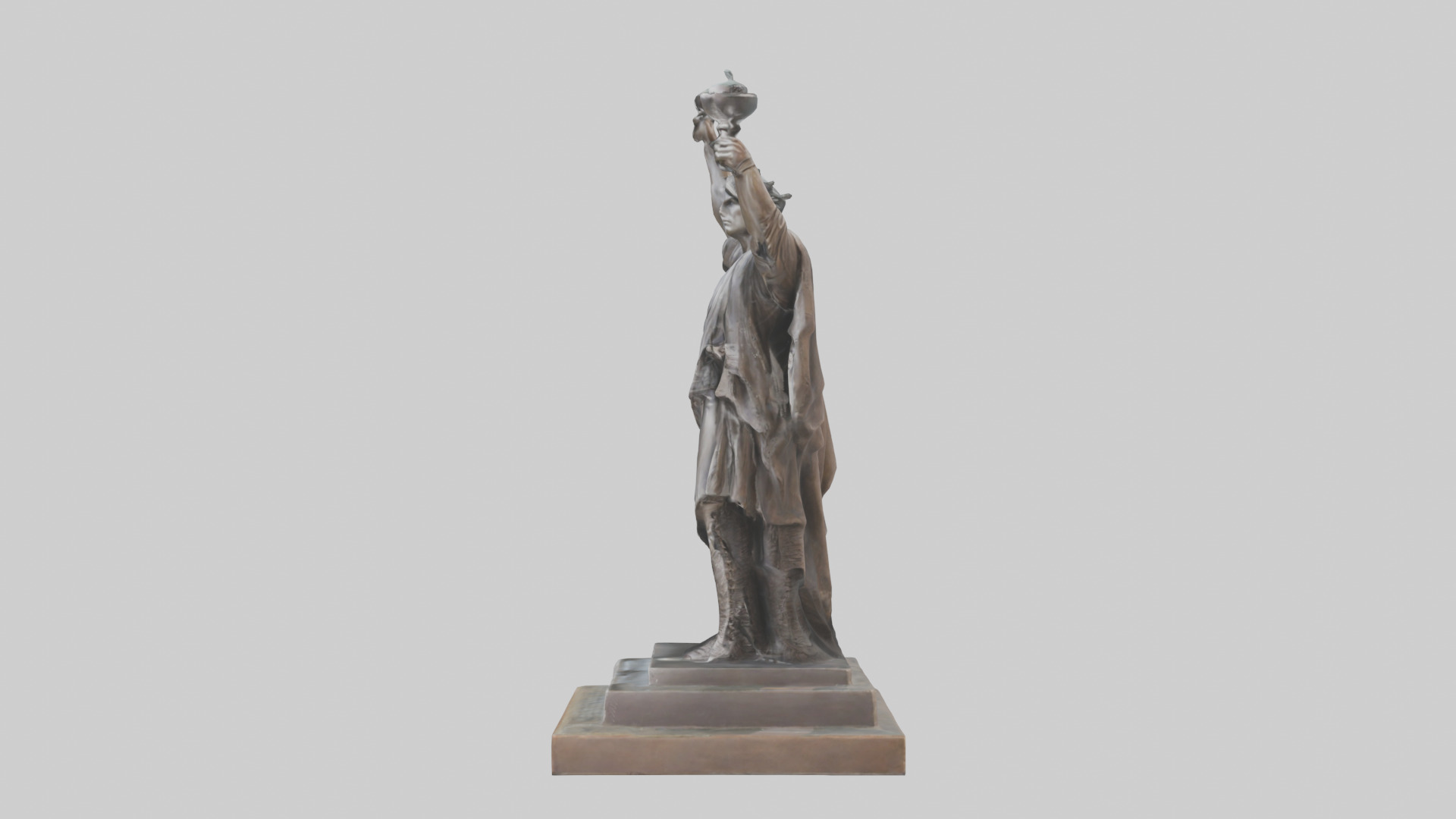 The Warriors of Liberty statue model Low-poly 3D model_12