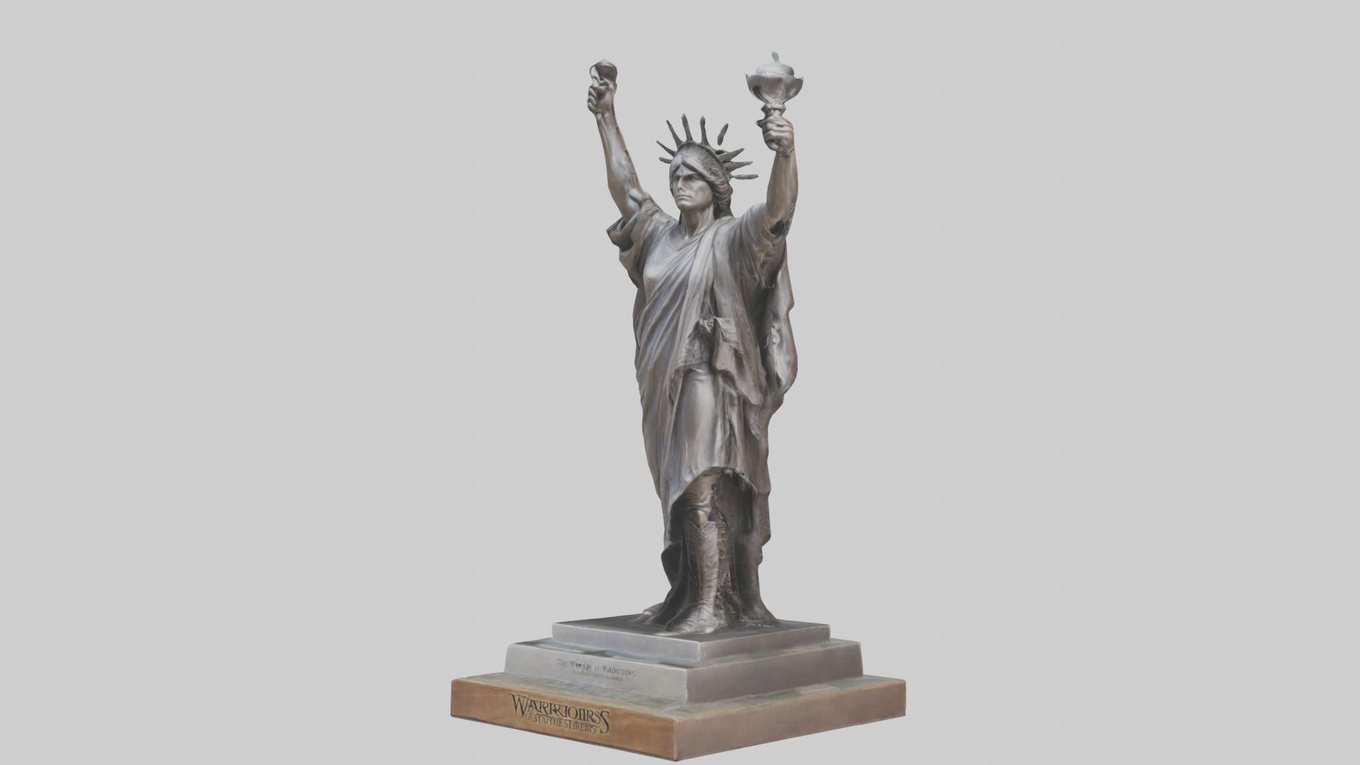 The Warriors of Liberty statue model Low-poly 3D model_9