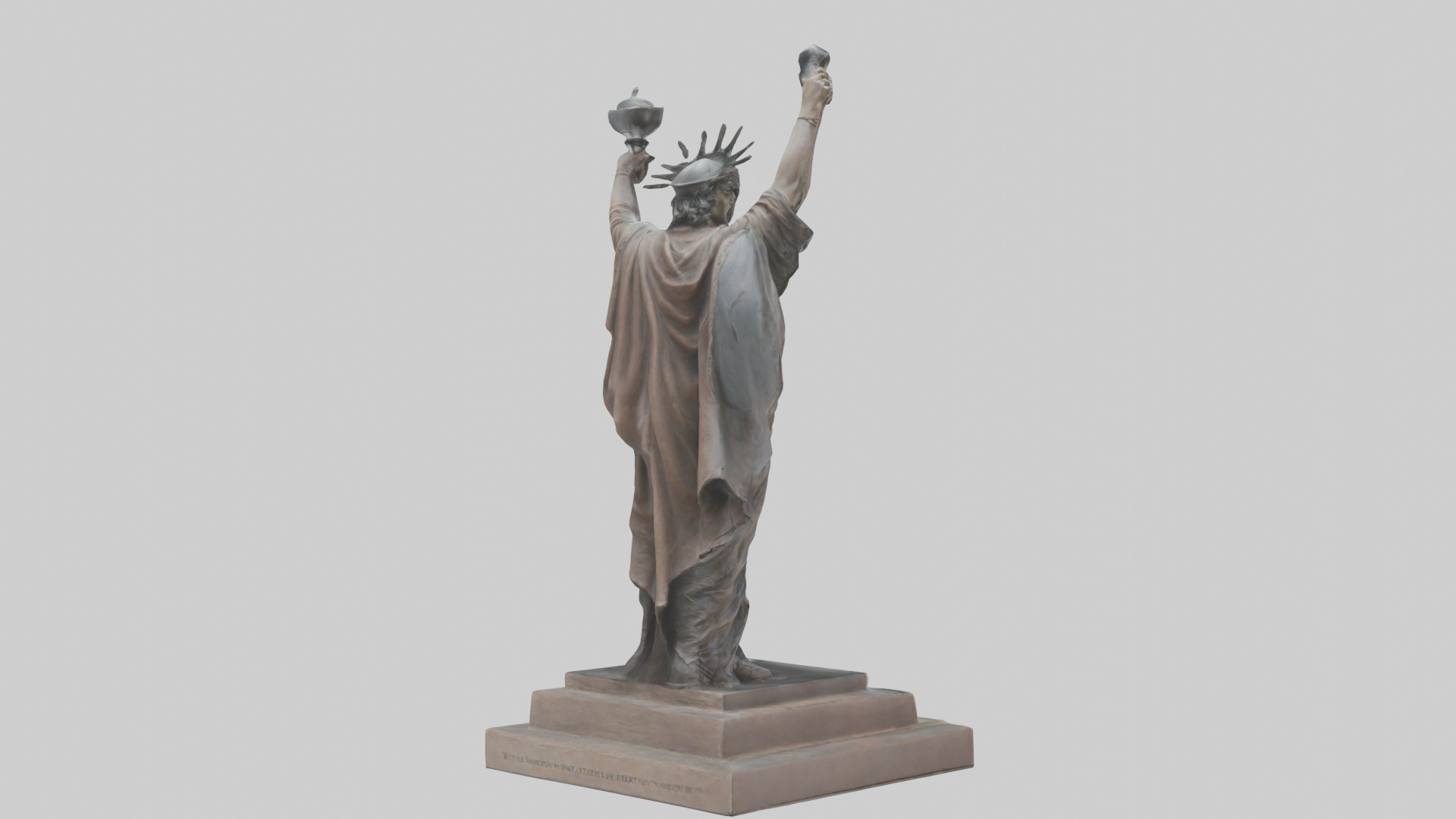 The Warriors of Liberty statue model Low-poly 3D model_3