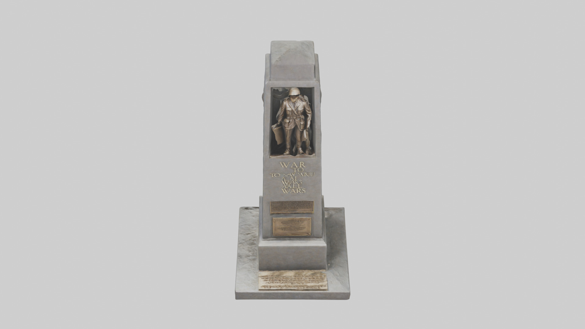 The War to End All Wars monument model Low-poly 3D model_16