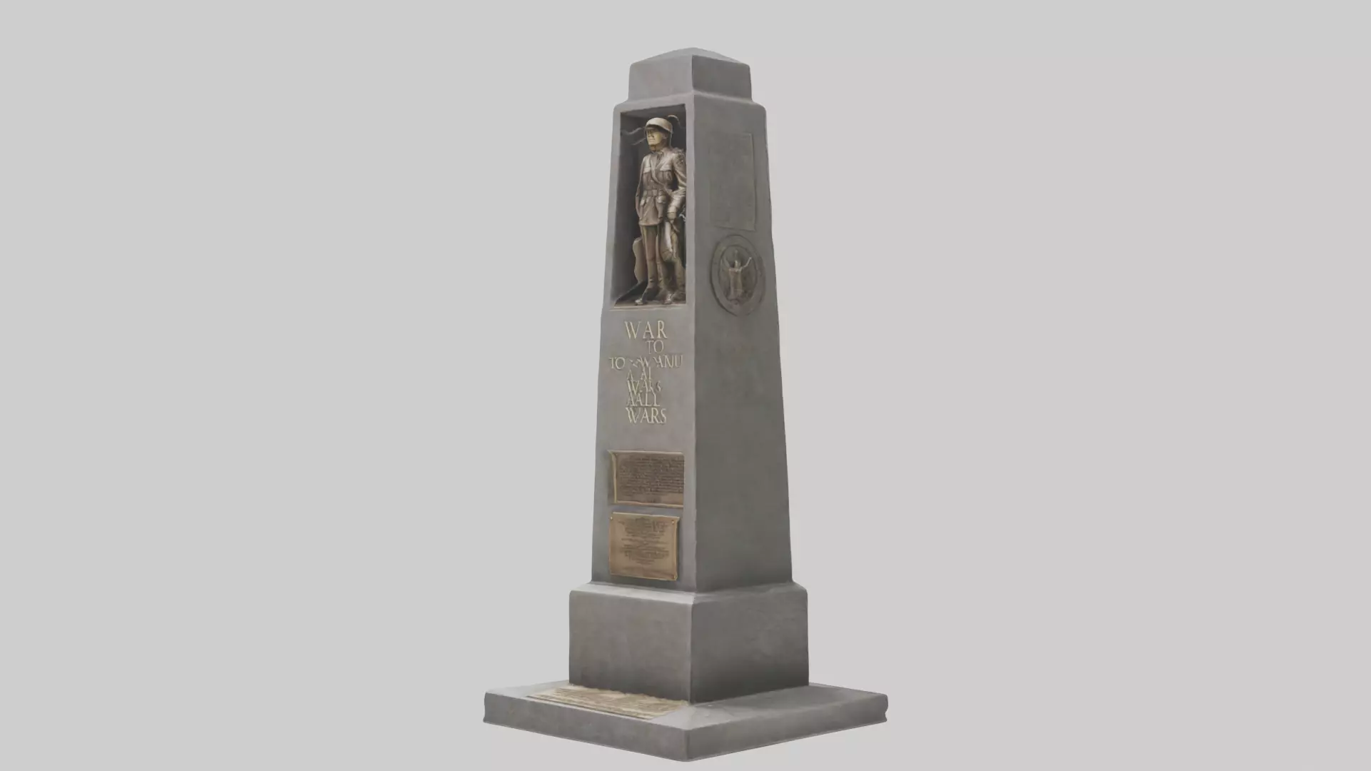 The War to End All Wars monument model Low-poly 3D model_0