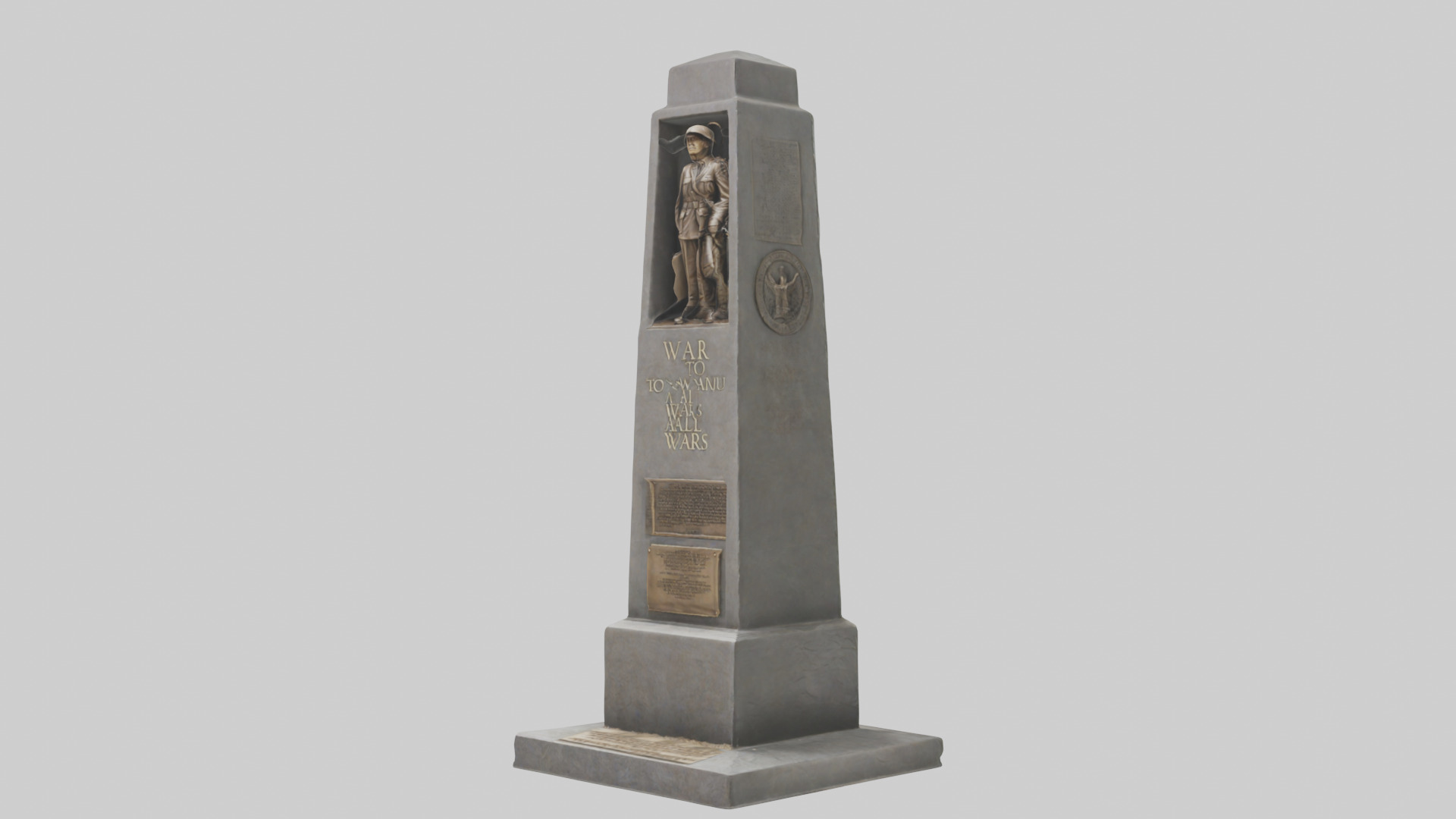 The War to End All Wars monument model Low-poly 3D model_10