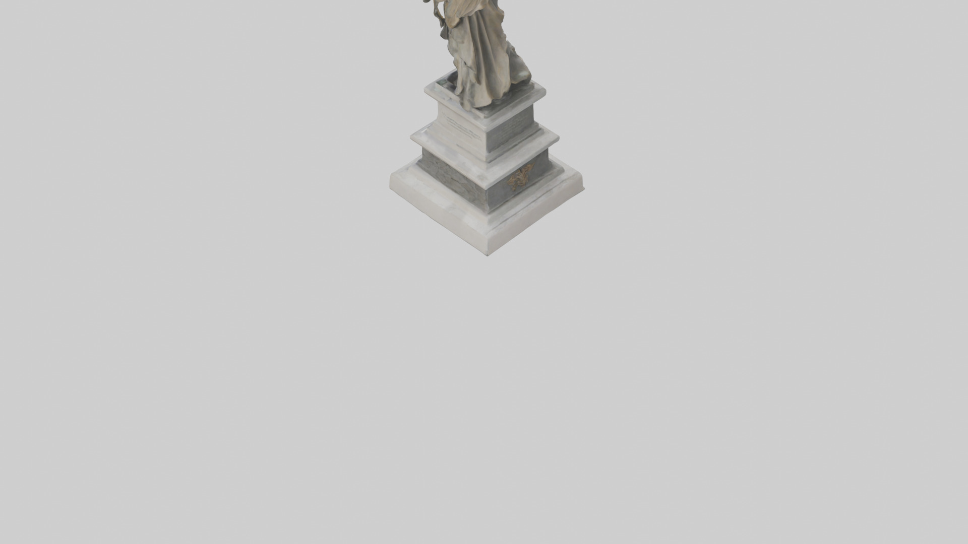 The Victory of Nations statue model Low-poly 3D model_3