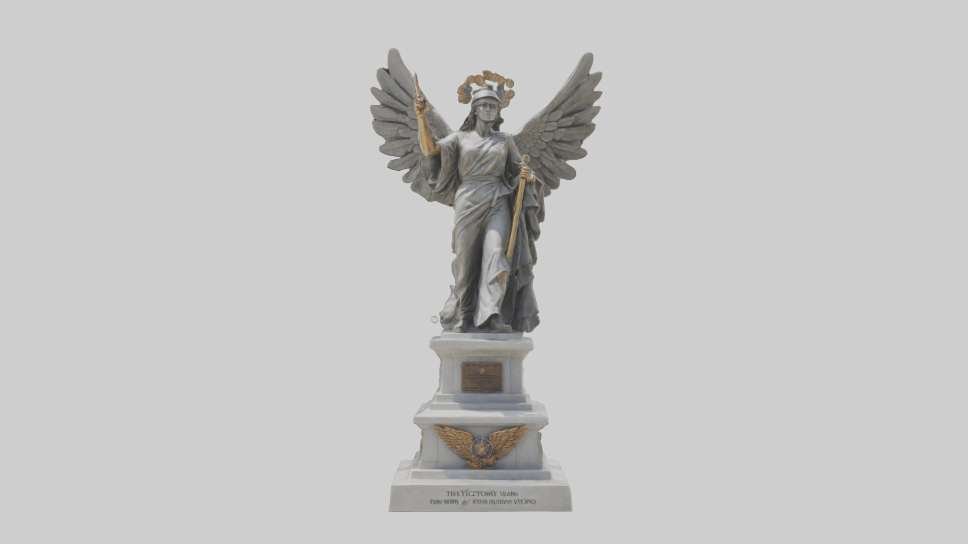 The Victory of Nations statue model Low-poly 3D model_9
